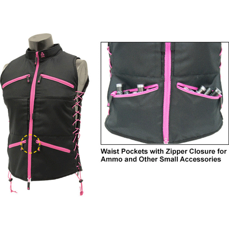 UTG True Huntress Female Black and Pink Sporting Vest