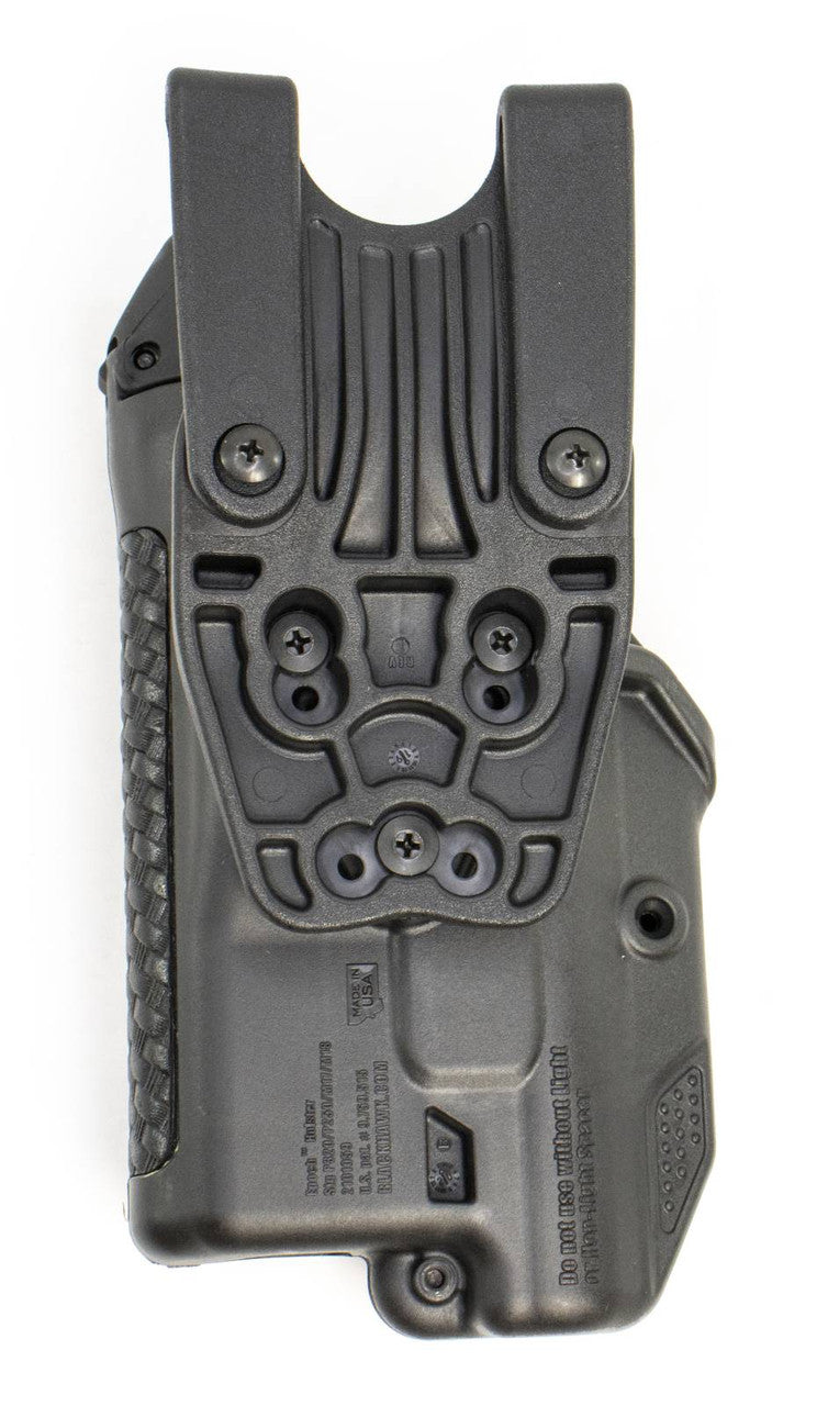 Blackhawk! Epoch Level 3 Light Bearing Duty Holster Sig Sauer P250 And P320, Basketwaeve Black, Right Hand