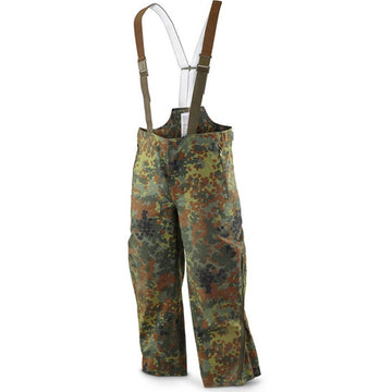 German Wet Weather Pants in Flecktarn Camo - Extra Large