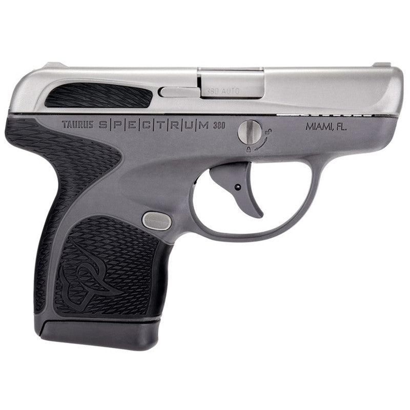 Taurus Spectrum 380 380 Automatic Colt Pistol (ACP) Double 2.8 6+1/7+1 Gray Polymer Frame Black Synthetic Grip Stainless Steel Slide