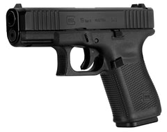 Glock PA195S201 G19 Gen5 Compact 9mm Luger 4.02 10+1 Black nDLC Steel w/Front Serrations Slide Black Rough Texture Interchangeable Backstraps Grip Fixed Sights