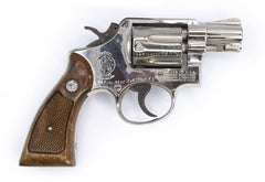 S&W 10-5 Revolver, .38 Special, 2 Barrel, Fixed Sight, Nickel6061