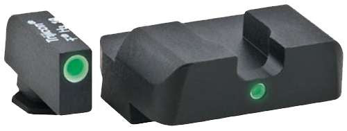 AmeriGlo GL102 i-Dot Night Sight Fits Glock 20/21 Tritium Green w/White Outline Front Tritium Green Rear