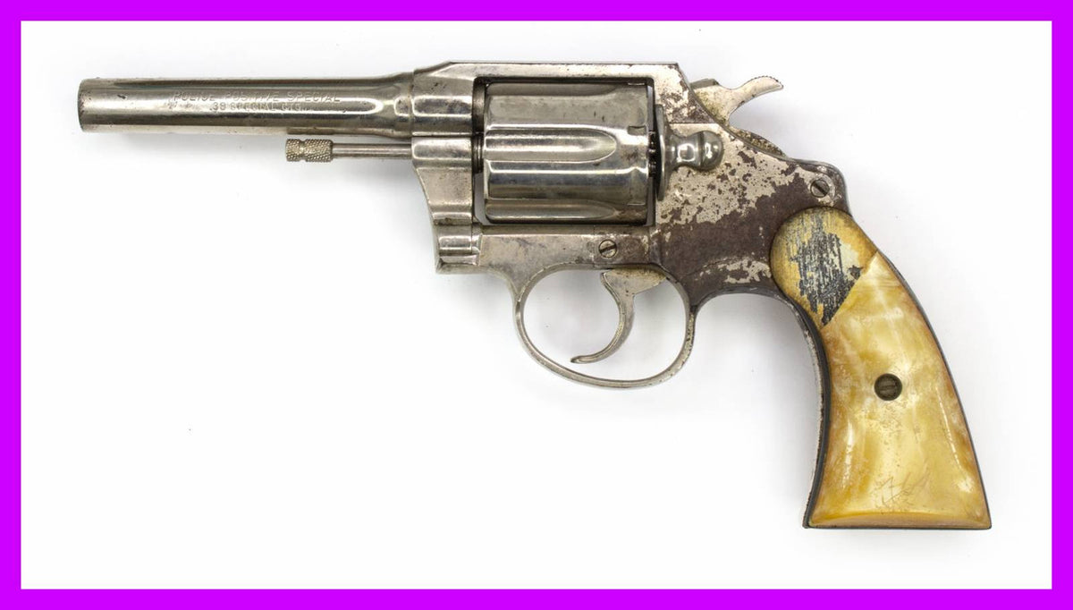 Colt Revolver Police Positive .38 Special with 4" Barrel - Nickel