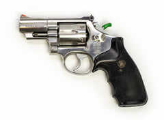 S&W REVOLVER 66-3 357 MAG 2.5 BARREL ADJ SIGHTS ROUND BUTT - STAINLESS W/ BLACK RUBBER GRIP7932