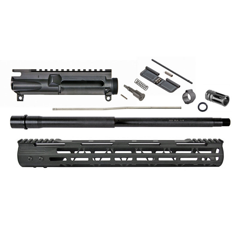 AR-15 .300 AAC Blackout Upper Kit with 16 Barrel and 15 Free Float Super Slim Keymod Handguard Rail