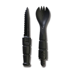 Ka-Bar 9909 Spork/Knife  Black Grilamid 2.50 Serrated