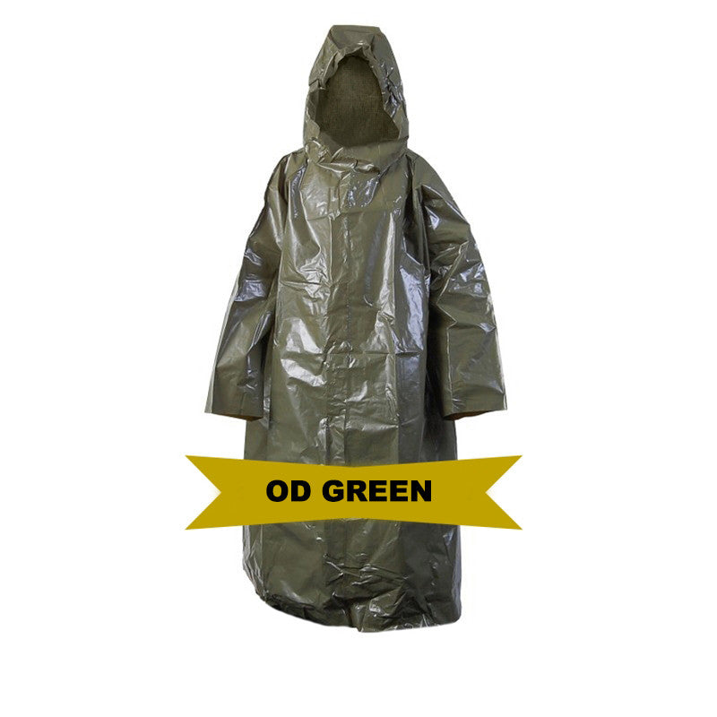 1 New Czech OD Green Vinyl Poncho