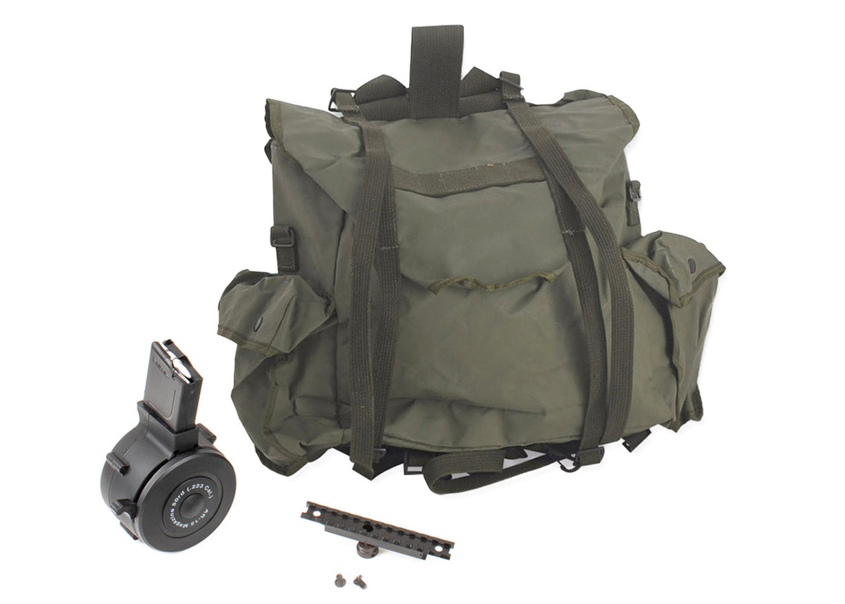 AR-15 Tactical Bundle / RWB Drum Mag / Assault Pack / Rail
