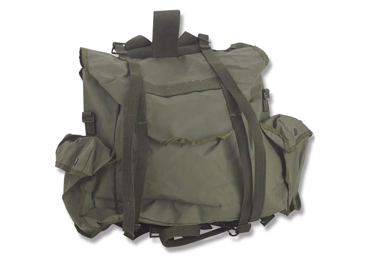 Belgian OD Small Vinyl Rucksack - Used