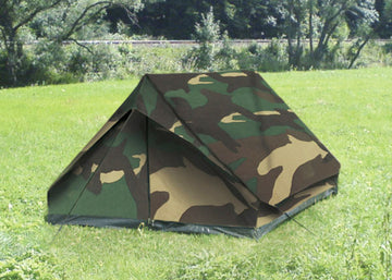 MIL-TEC® WOODLAND CAMO 2-MAN MINI-PACK TENT NEW