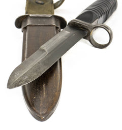 G3 Bayonet w/Scabbard, 12 Groove, Recessed Cut - Good