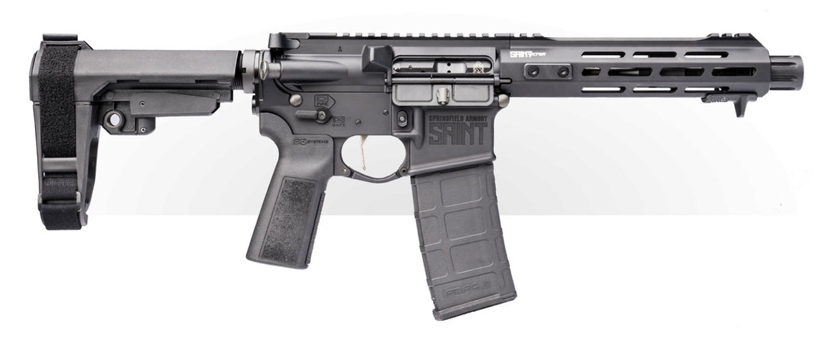 Springfield Armory STV975556B-B5 Saint Victor 5.56x45mm NATO 7.50 30+1 Black Hard Coat Anodized SBA3 Pistol Brace Stock