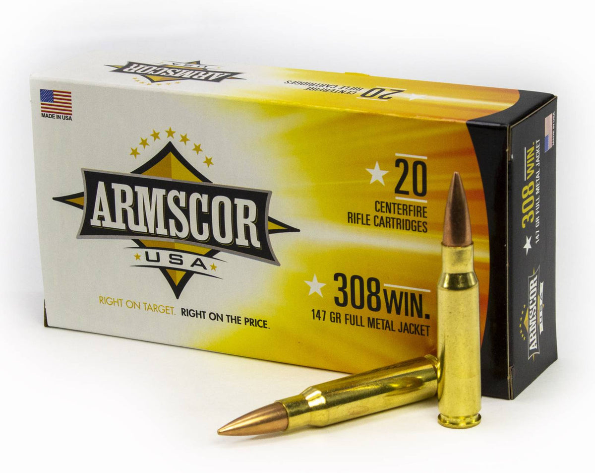 Armscor FAC3081N Rifle  308 Win 147 gr Full Metal Jacket (FMJ) 20 Bx/ 10 Cs