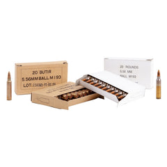 820rds Malaysian 5.56x45mm Ball M193 Surplus Ammunition 55 Grain Full Metal Jacket in Ammo Can
