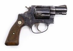 S&W 36 .38 SPECIAL 2" BARREL BLUED, FIXED SIGHT SQUARE BUTT