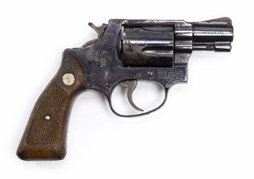 S&W 36 .38 SPECIAL 2" BARREL BLUED, FIXED SIGHT SQUARE BUTT
