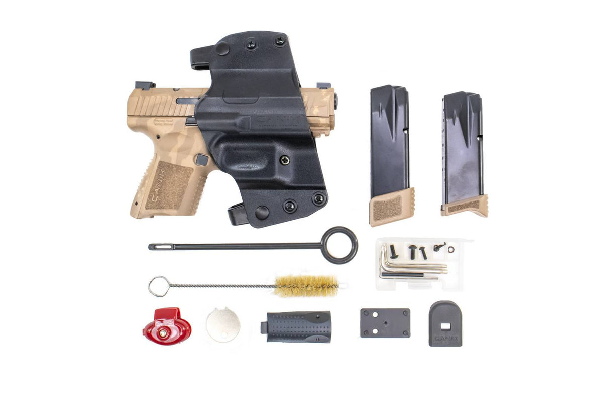Canik TP9 Elite 9mm 3.5" Barrel, Dot Sight - Tan, Cerakote
