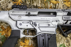 Monastor 102, 12ga Battle Worn White Semi Auto Shotgun 12ga