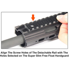 UTG 15 Slot Pro Rail for Super Slim Free Float AR-15 Handguard