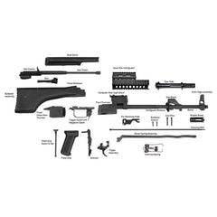 AK-47 Parts Kit with Black Polymer Stock and Quad Rail Handguard