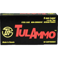 Tulammo TA919150 Handgun  9mm Luger 115 gr Full Metal Jacket (FMJ) 50 Bx/ 20 Cs