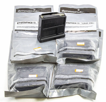 4 NEW MAGPUL PMAG5 7.62AC, 5RD .308 WIN/7.62 NATO