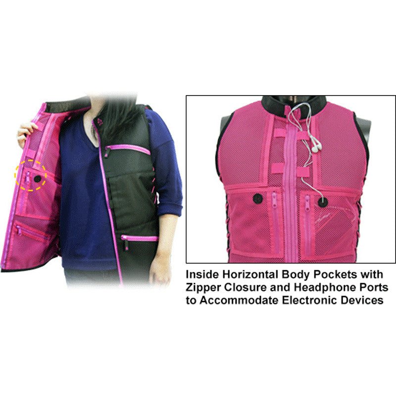 UTG True Huntress Female Black and Pink Sporting Vest