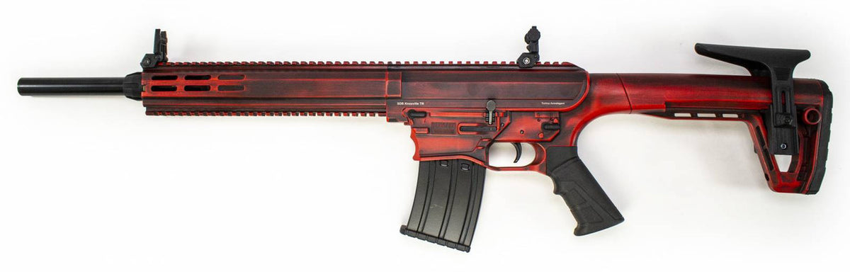 Armelegant 12ga Semi Automatic AR Style Shotgun - Battle-Worn Red