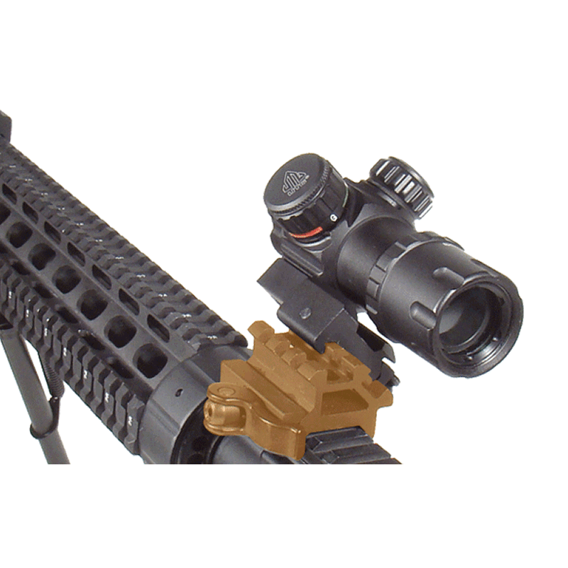 UTG 2-Rail 3 Slot Angle Mount w/QD Level Locking System