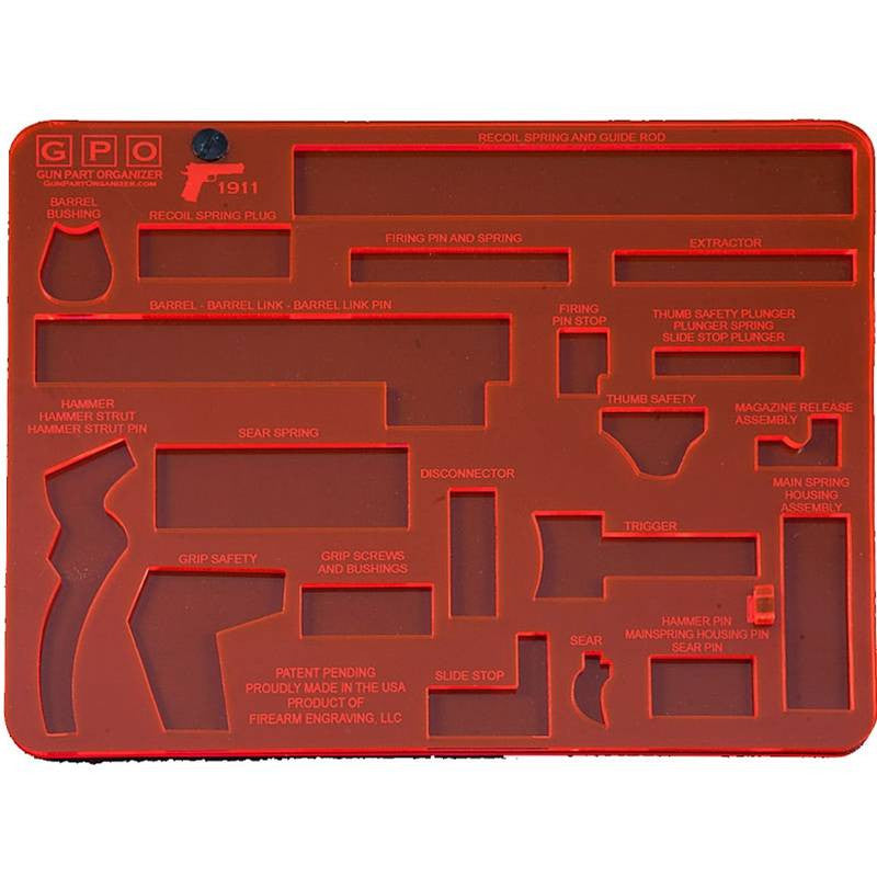 1911 Gun Part Organizer (GPO) - Red
