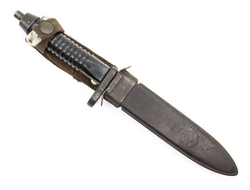 G3 Bayonet and Scabbard - 12 Groove Early Straight Handle - Fair Condition