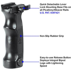 UTG Foregrip with Quick Release Deployable Bipod