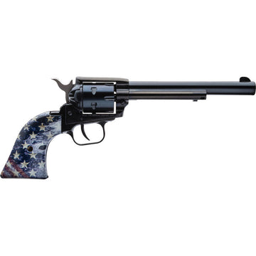 Heritage Manufacturing Rough Rider .22 LR Rimfire Revolver 6.5 Barrel 6 Round American Flag Grips Blued Finish