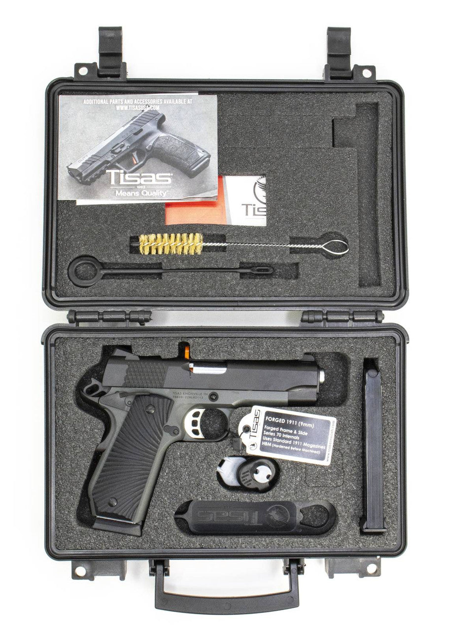 Tisas 1911 Stingray Carry Semi-Automatic Pistol 9mm Luger 4.25" Barrel 9rd Black