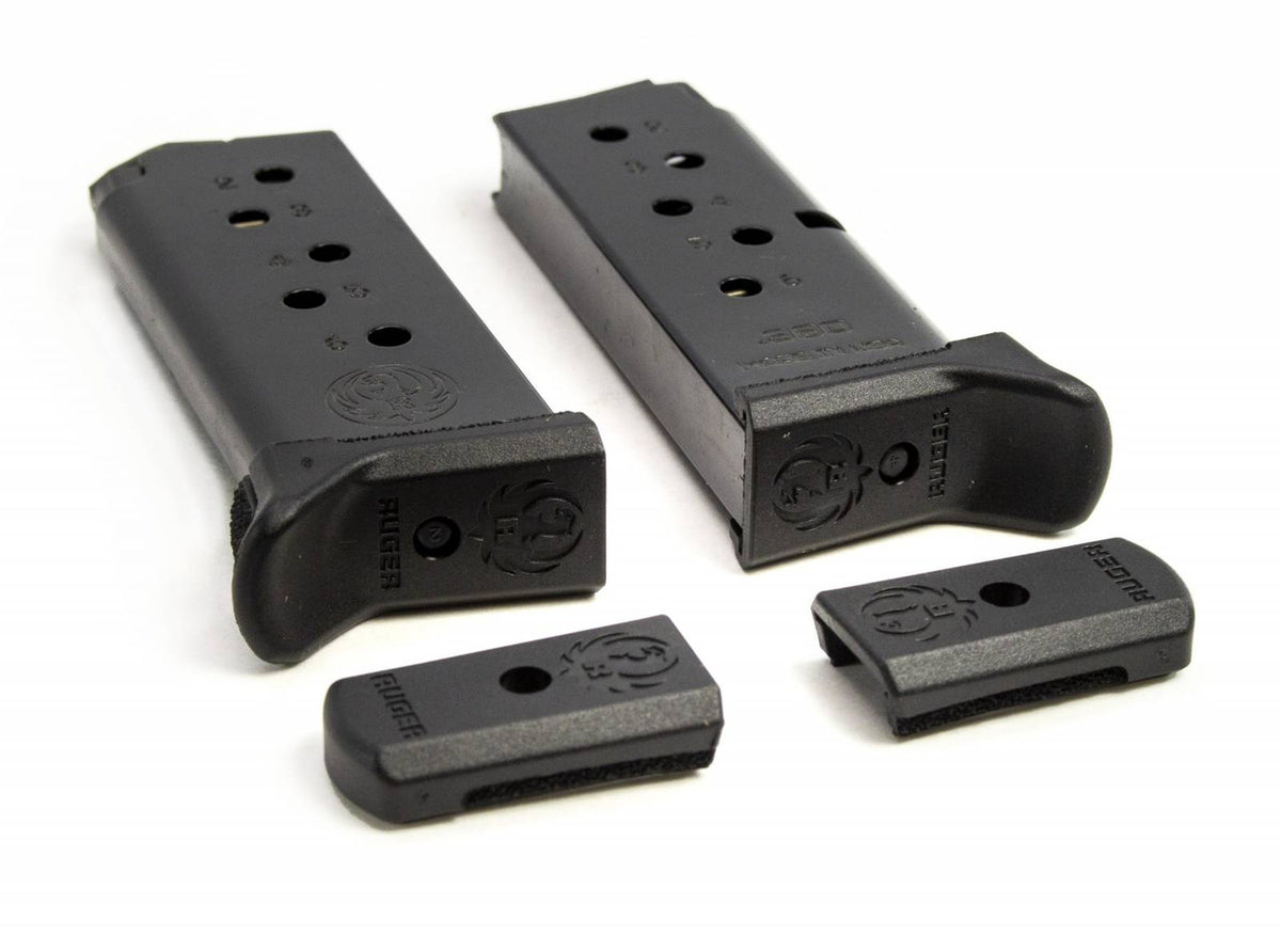 Ruger 380 ACP 6rd LCP/LCPll   Black Extended 2 Per Pack