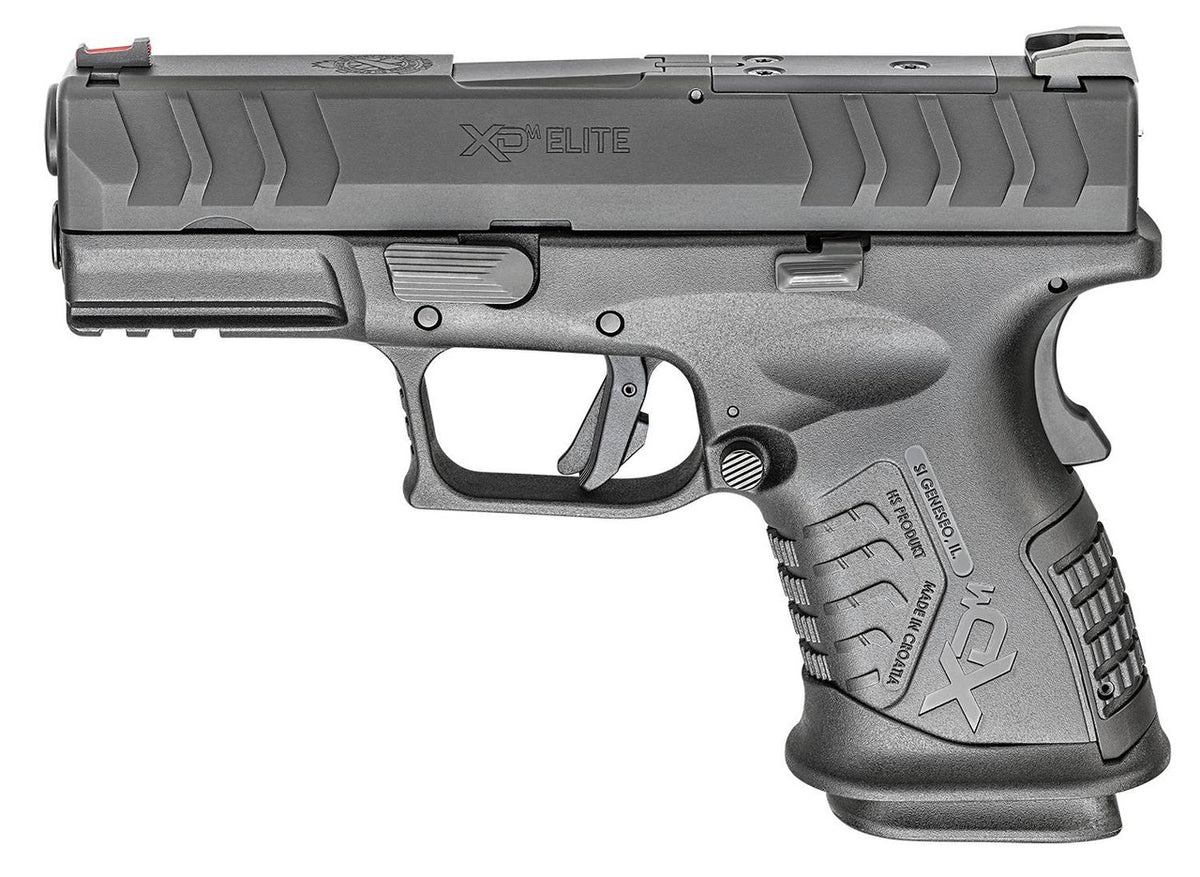Springfield Armory XDME93845CBHCOSP XD-M Elite Compact OSP 45 ACP 3.80 10+1 Black Melonite Steel Barrel/Slide with Optic Cut Black Polymer Frame Fiber Optic Sight Includes 2 Mags Right Hand