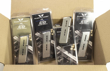 4 NEW Wilson Combat 1911, 45 ACP 7rd 47OX Wilson 1911 Officer Silver Detachable