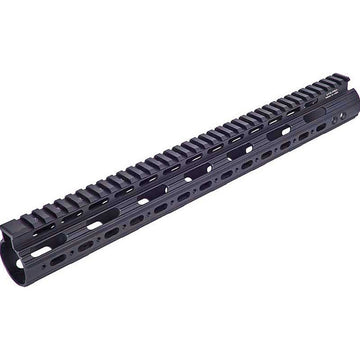 UTG Pro MTU019SS Pro Slim Rail KeyMod AR-15 Black Hardcoat Anodized Aluminum 15 Picatinny