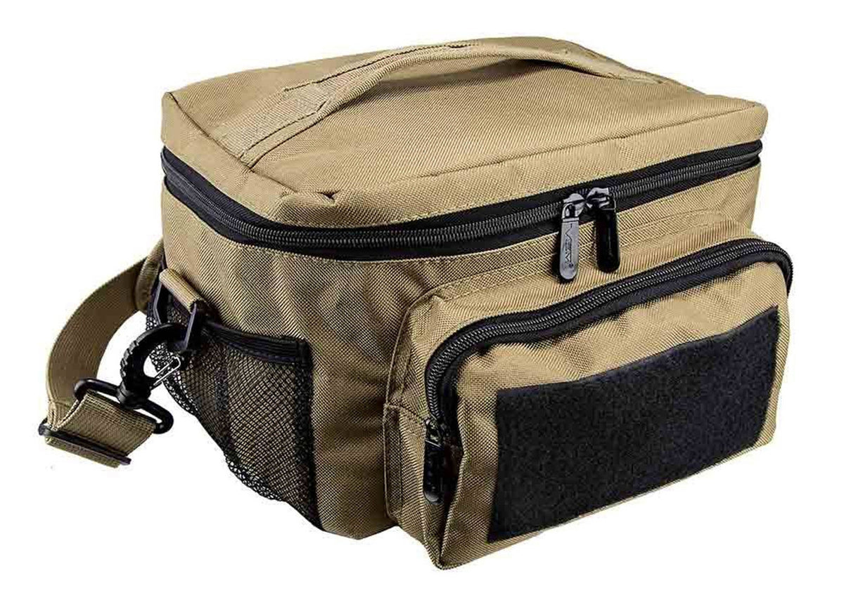 Small Insulated Cooler Lunch Bag With Molle/Pal Webbing - Tan