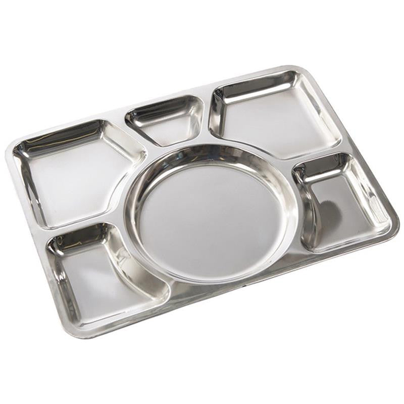 MIL-TEC® Six Compartment Stainless Steel Tray  - New
