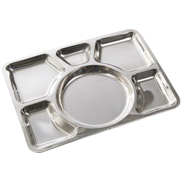 MIL-TEC® Six Compartment Stainless Steel Tray  - New