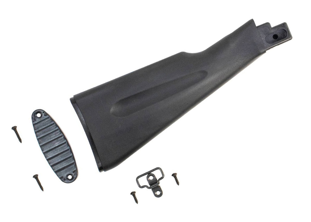 AKM Black Polymer Buttstock with Hardware - USA Made
