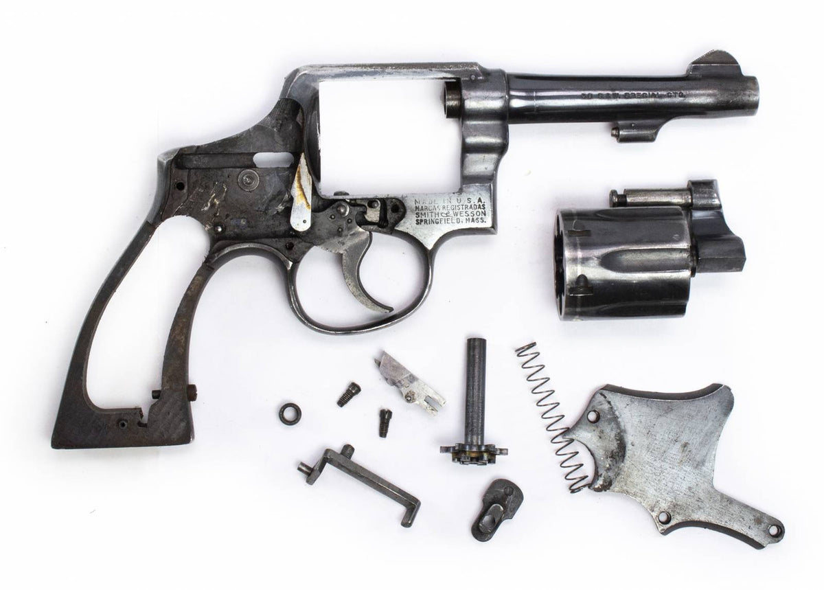S&W 10-5 38 SPECIAL 4 BARREL SQUARE BUTT BLUED REVOLVER