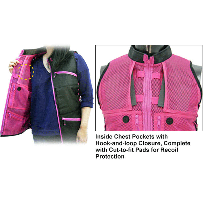 UTG True Huntress Female Black and Pink Sporting Vest