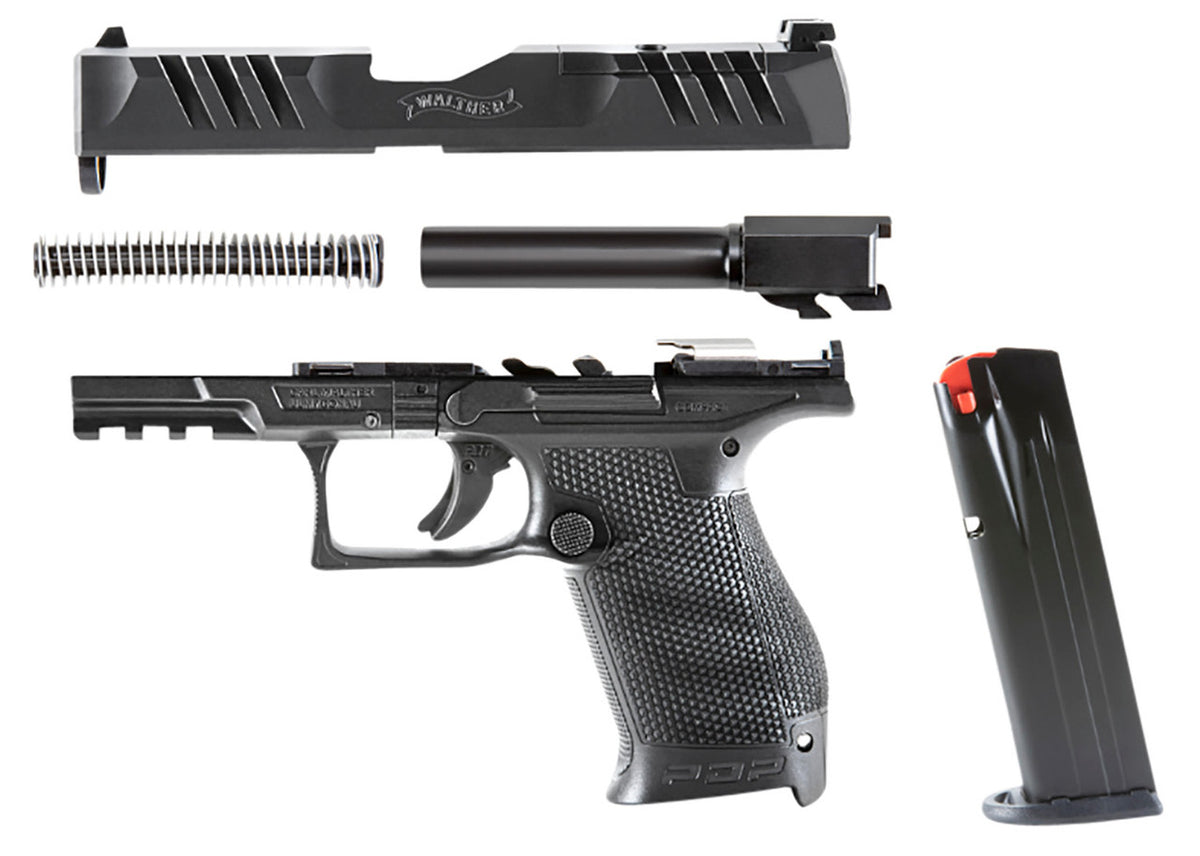 Walther Arms 2851229 PDP Compact Optic Ready 9mm Luger 4 15+1 Black Black Steel Slide Performance Duty Textured Black Polymer Grip