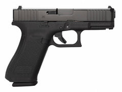 Glock PA455S203 G45 Compact Crossover 9mm Luger 4.02 17+1 Black nDLC Steel w/Front Serrations Slide Black Rough Texture Interchangeable Backstraps Grip Fixed Sights