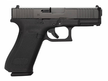 Glock PA455S203 G45 Compact Crossover 9mm Luger 4.02 17+1 Black nDLC Steel w/Front Serrations Slide Black Rough Texture Interchangeable Backstraps Grip Fixed Sights