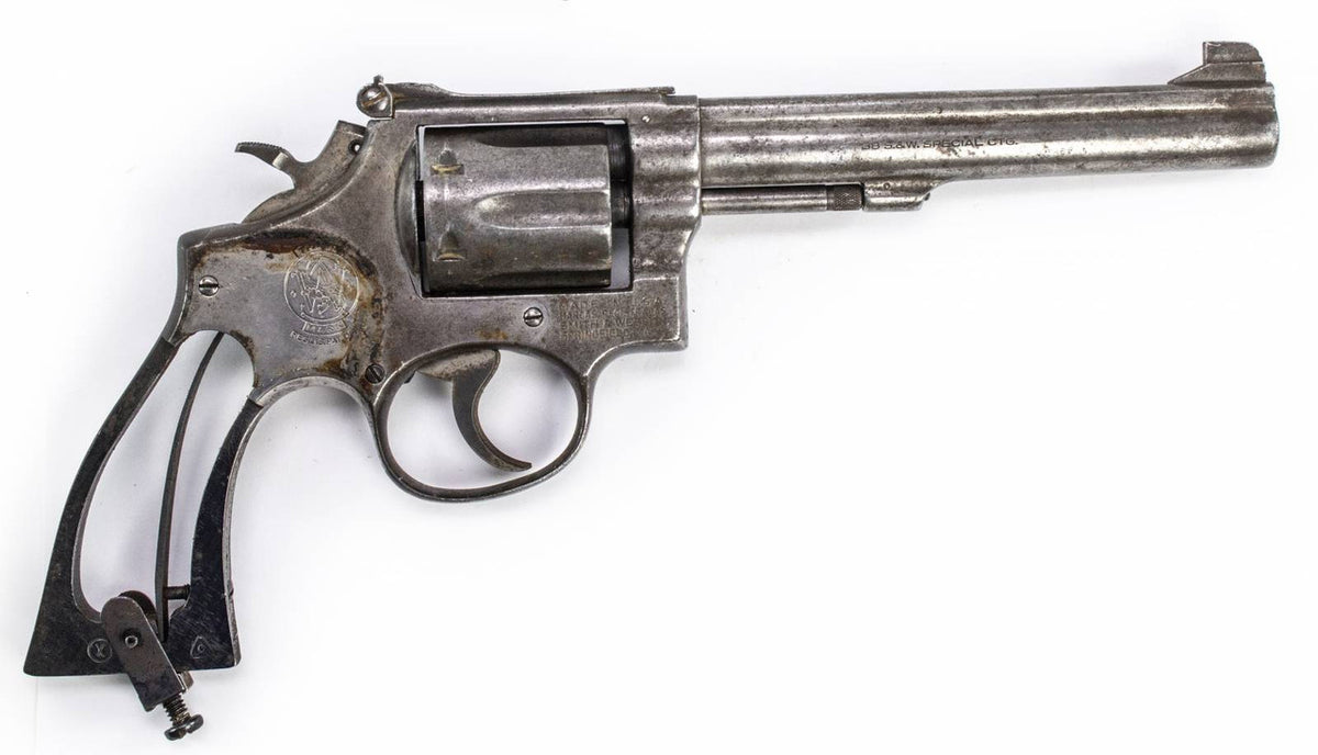 S&W .38 Special, 6" Barrel, Adjustable Sights, Square Butt Blue Revolver
