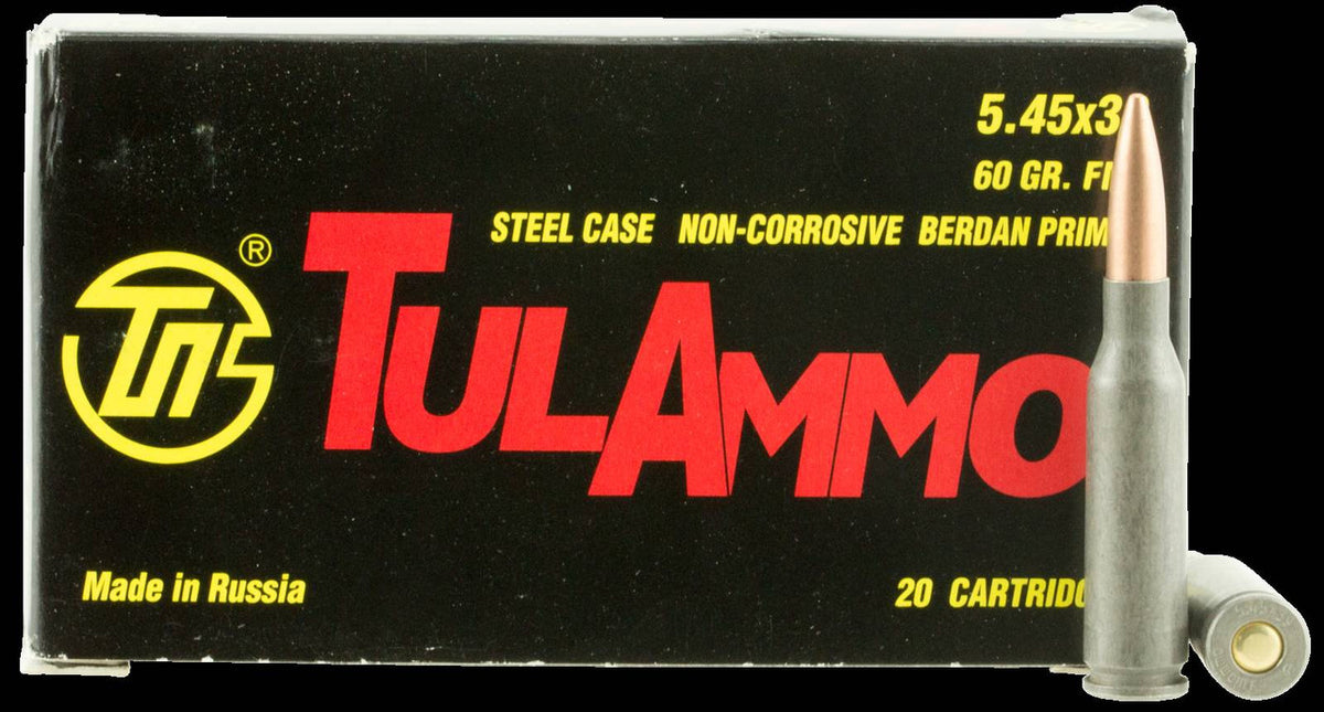 Tulammo TA545390 Rifle 5.45x39mm 60 gr Full Metal Jacket (FMJ) 20rd Box